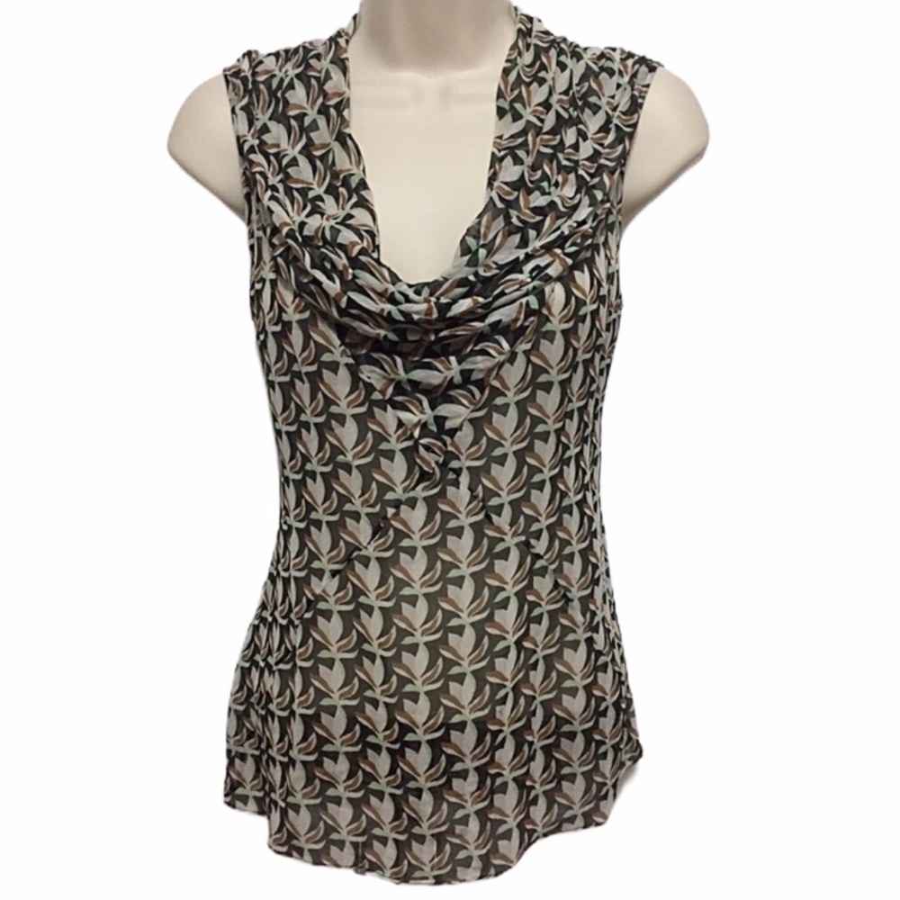 Diane von Furstenberg Silk Print Sleeveless Top